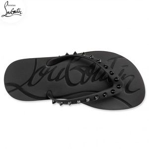 Christian louboutin loubi spike flip flops
